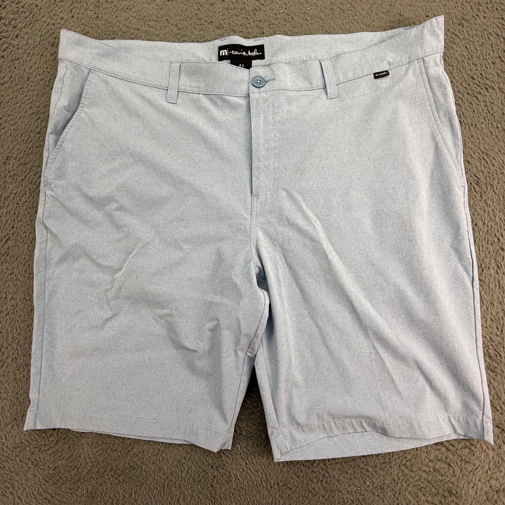 TravisMathew Beck Shorts Mens 42 Blue Golf Performance Stretch 1MM208